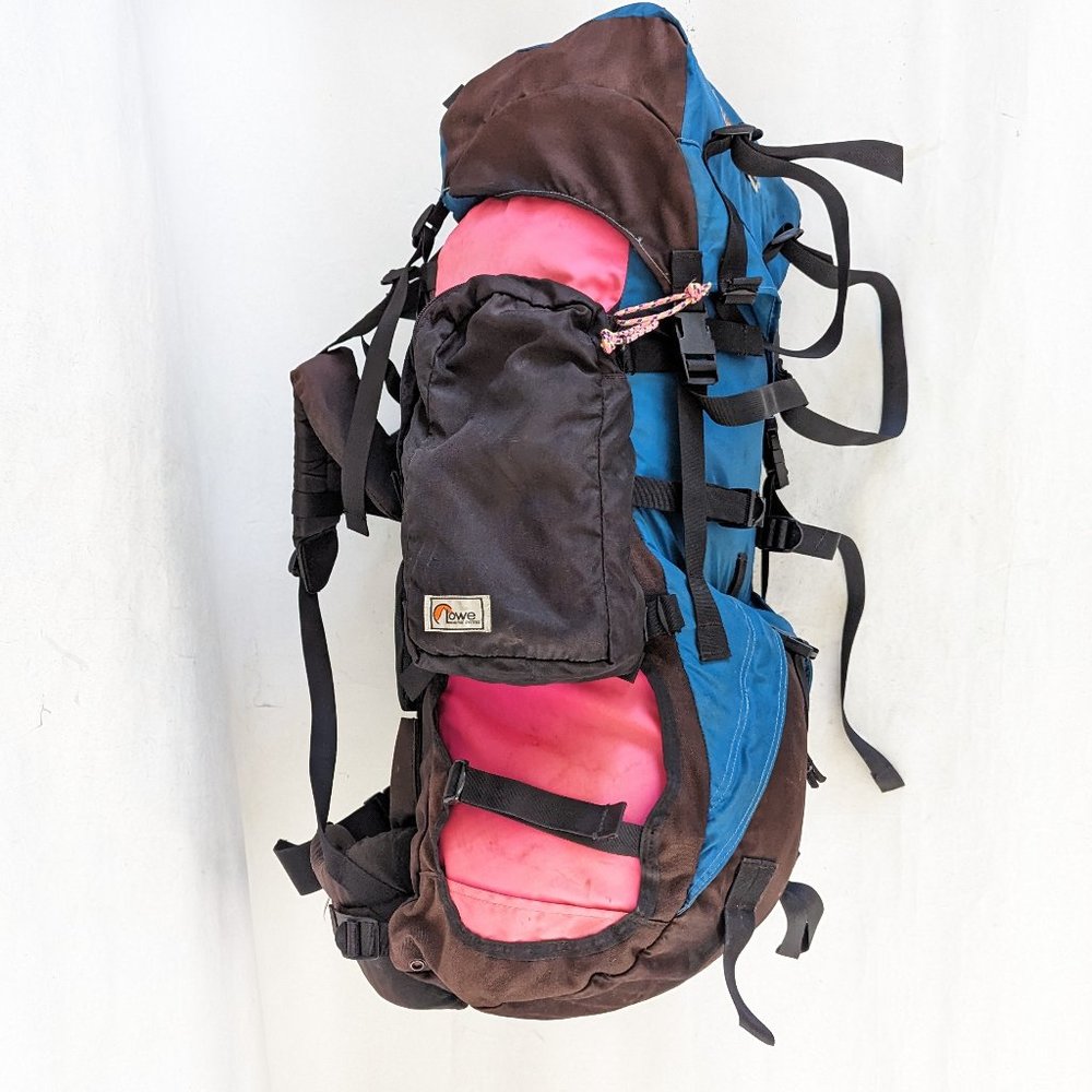 🌄 Lowe Alpine Sirocco  Internal Frame Blue Nylon Hiking Camping Backpack 🌄 - Picture 3 of 16